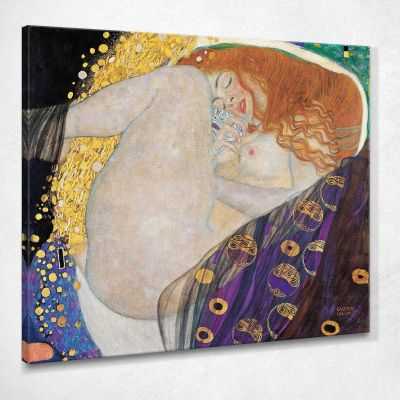 ภาพแคนวาส ตกแต่งบ้าน กรอบลอย Gustav Klimt Title Danae KG69