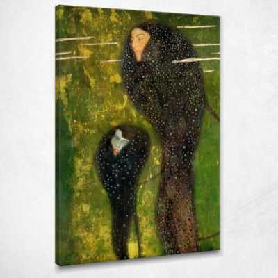 ภาพแคนวาส ตกแต่งบ้าน กรอบลอย Gustav Klimt Water Nymphs KG71