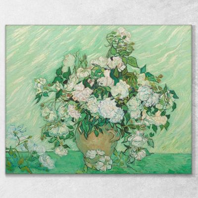 Still Life Vase With Pink Roses Van Gogh Vincent canvas print vvg34