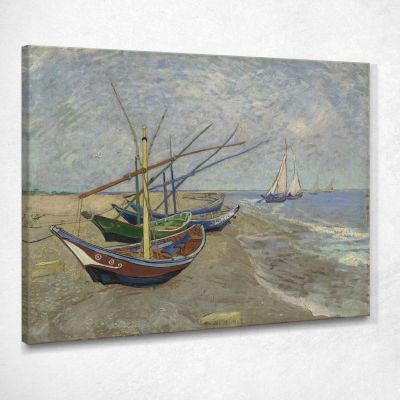 Fishing Boats On The Beach At Saintes-Maries Van Gogh Vincent canvas print vvg38