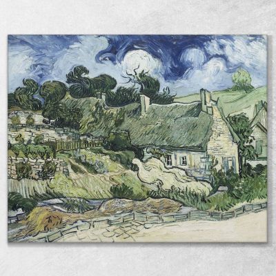 Thatched Cottages At Cordeville Van Gogh Vincent canvas print vvg54
