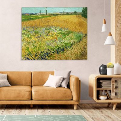 Wheat Field With The Alpilles Foothills Van Gogh Vincent canvas print vvg104