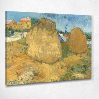 Wheat Stacks In Provence Van Gogh Vincent canvas print vvg108
