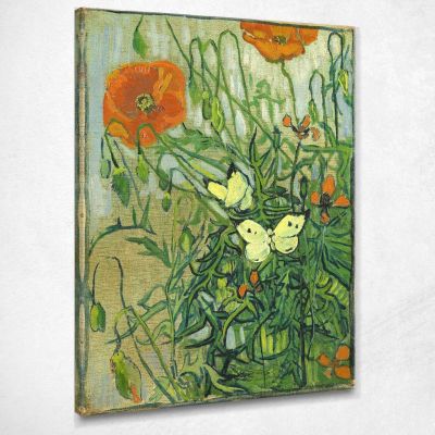Butterflies And Poppies Van Gogh Vincent canvas print vvg115