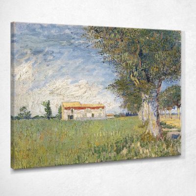 Farmhouse In A Wheatfield Van Gogh Vincent canvas print vvg123