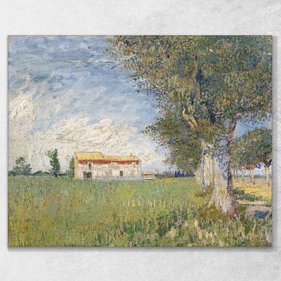 Farmhouse In A Wheatfield Van Gogh Vincent canvas print vvg123
