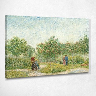 Garden With Courting Couples Square Saint-Pierre Van Gogh Vincent print vvg131