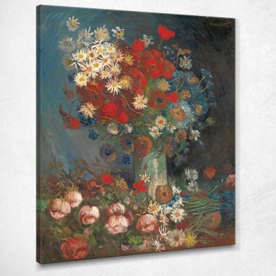 Still Life With Meadow Flowers And Roses Van Gogh Vincent canvas print vvg164