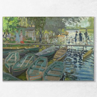 Bathers At La Grenouillere, 1869 Monet Claude canvas print mnt3