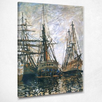 Boats On Rapair, 1873 Monet Claude canvas print mnt4
