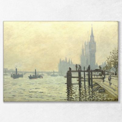 The Thames Below Westminster Monet Claude canvas print mnt22