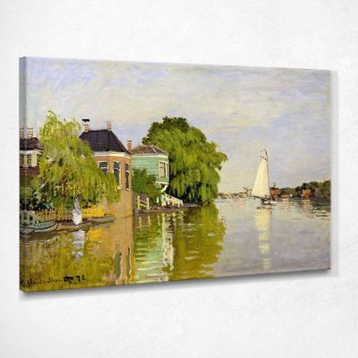 Houses On The Achterzaan, 1872 Monet Claude canvas print mnt30