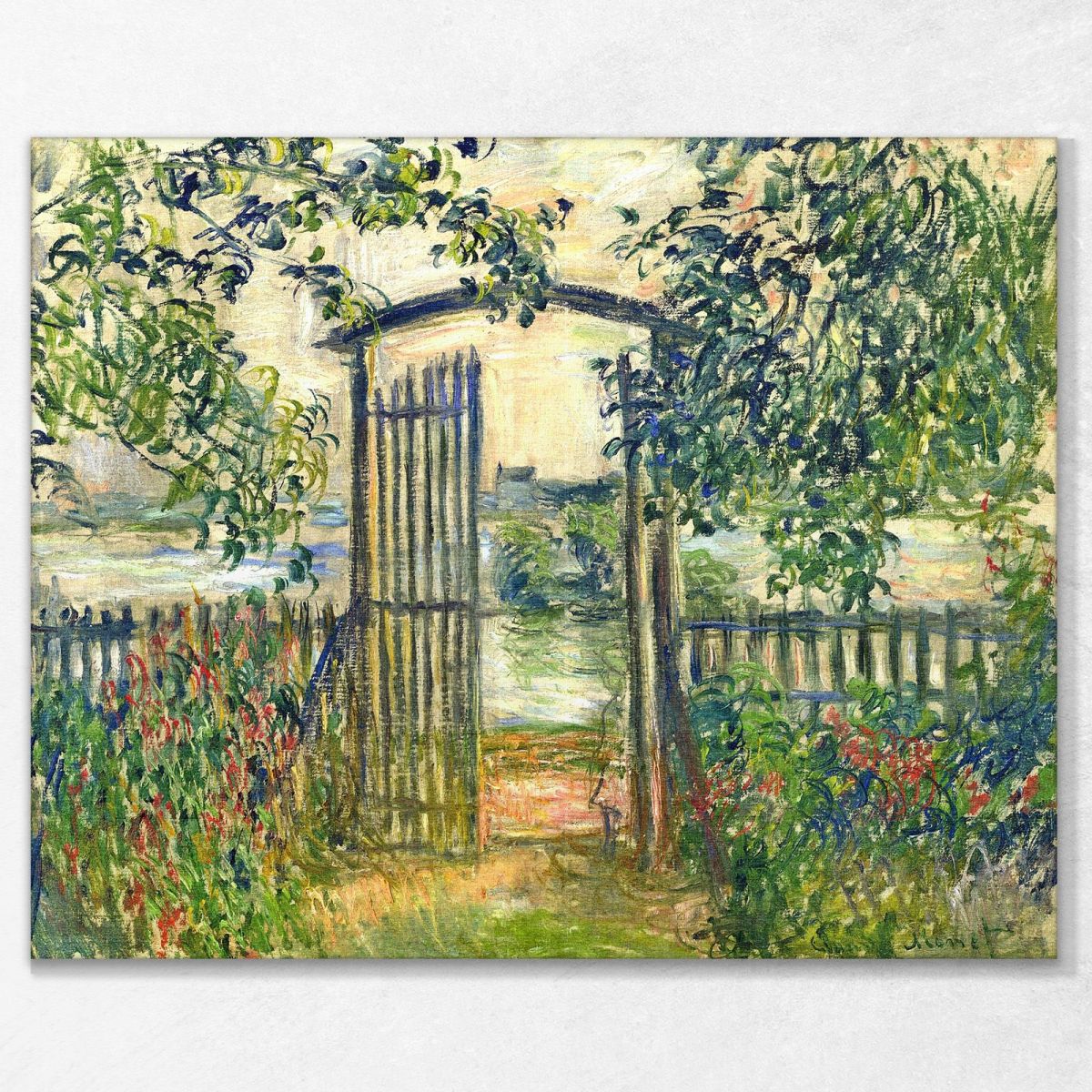 The Garden Gate At Vetheuil, 1881 Monet Claude canvas print mnt73