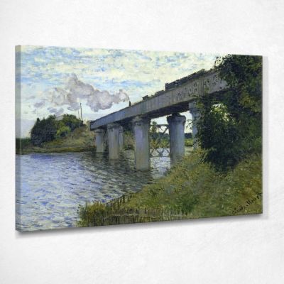 The Railway Bridge At Argenteuil, 1874 Monet Claude canvas print mnt89