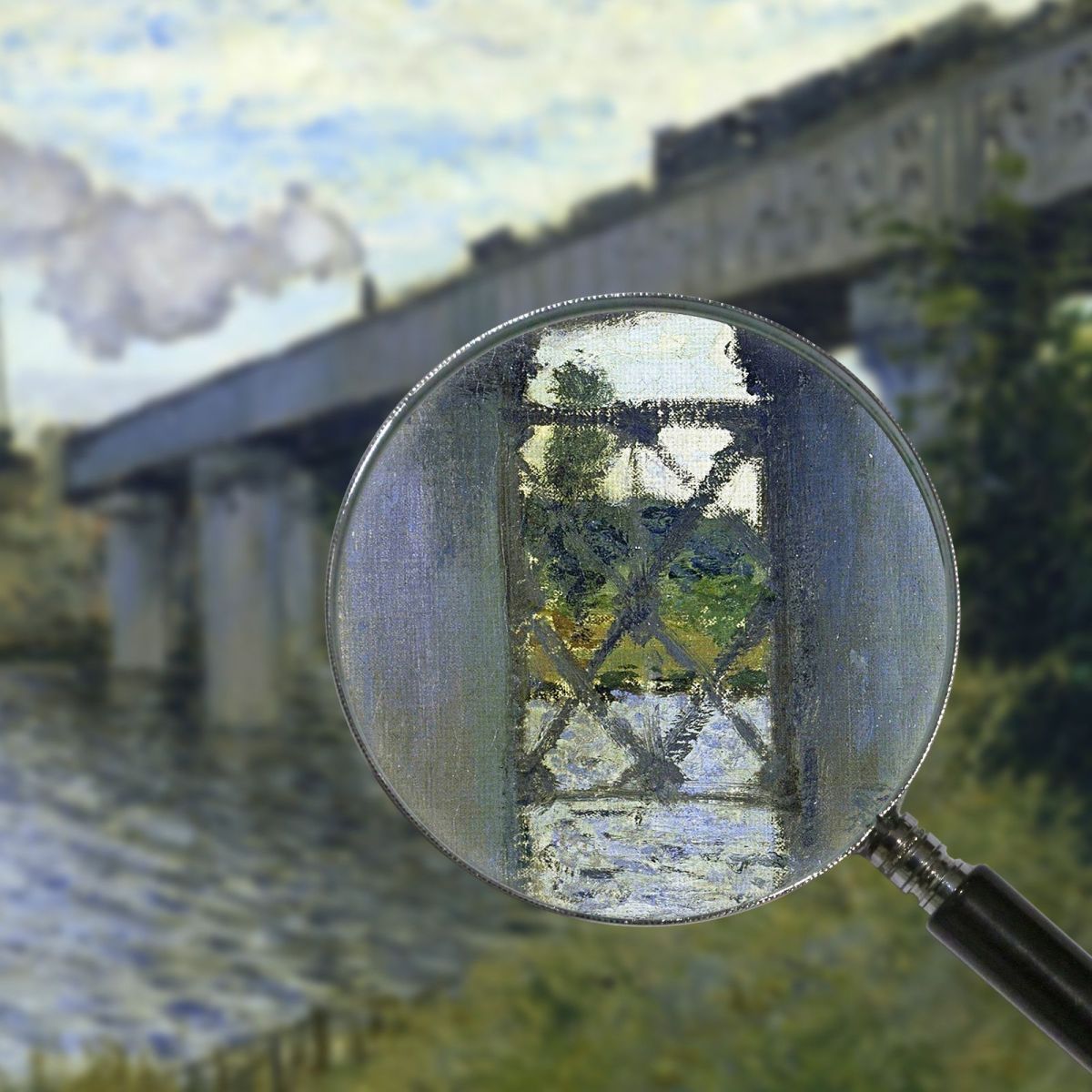 The Railway Bridge At Argenteuil, 1874 Monet Claude canvas print mnt89