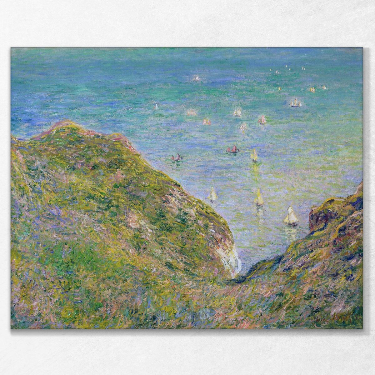 View From The Cliff At Pourville, Bright Weather, 1882 Monet canvas print mnt105