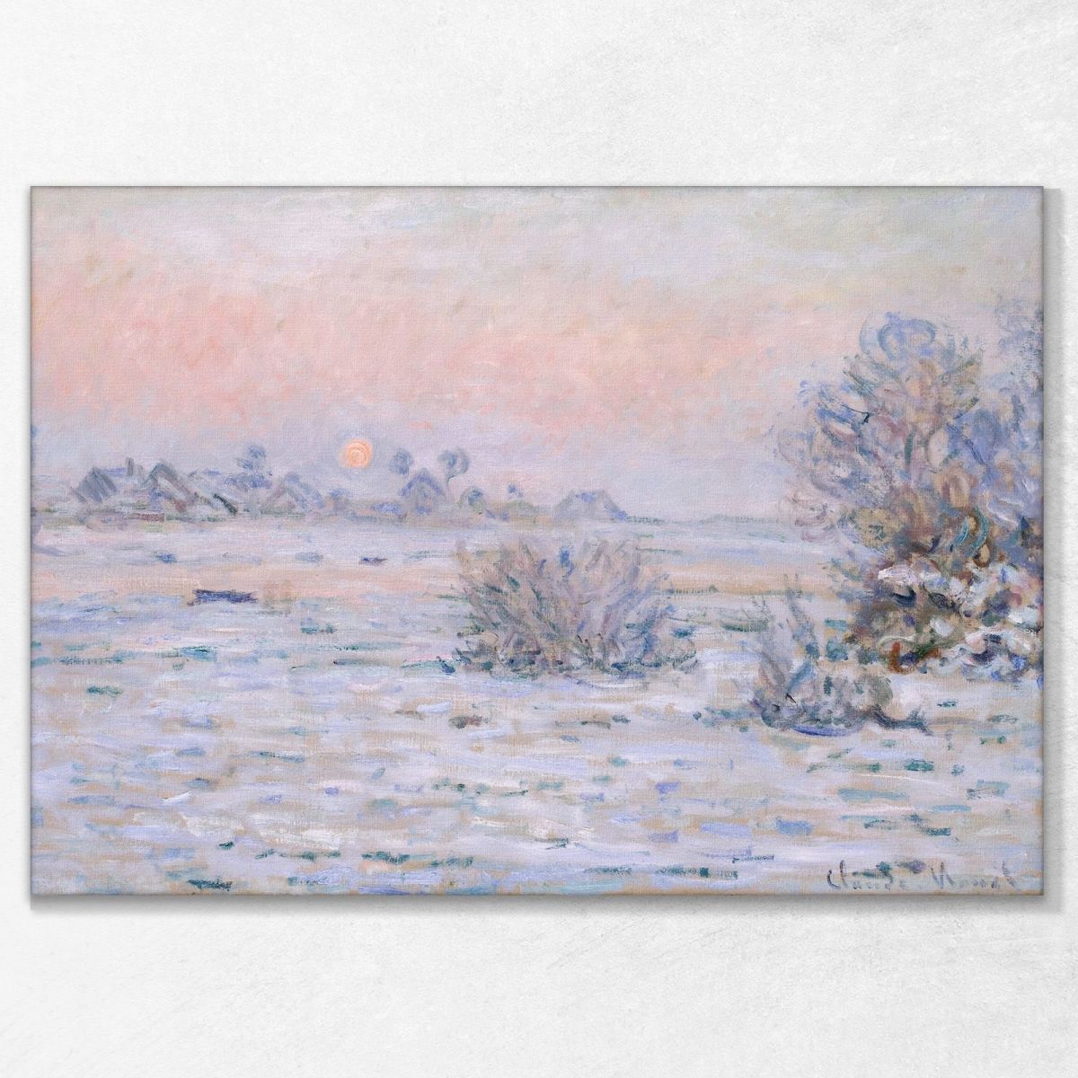 Winter Sun, Lavacourt, 1879 Monet Claude canvas print mnt116