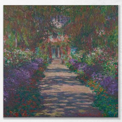 Pathway In Monet'S Garden In Giverny Monet Claude canvas print mnt121