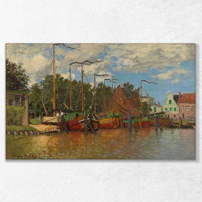 Boats At Zaandam Monet Claude canvas print mnt126
