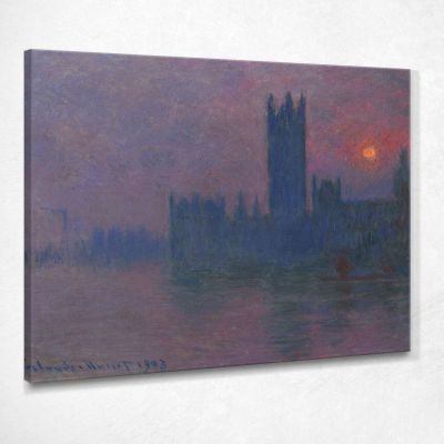 Houses Of Parliament, Sunset Monet Claude canvas print mnt160