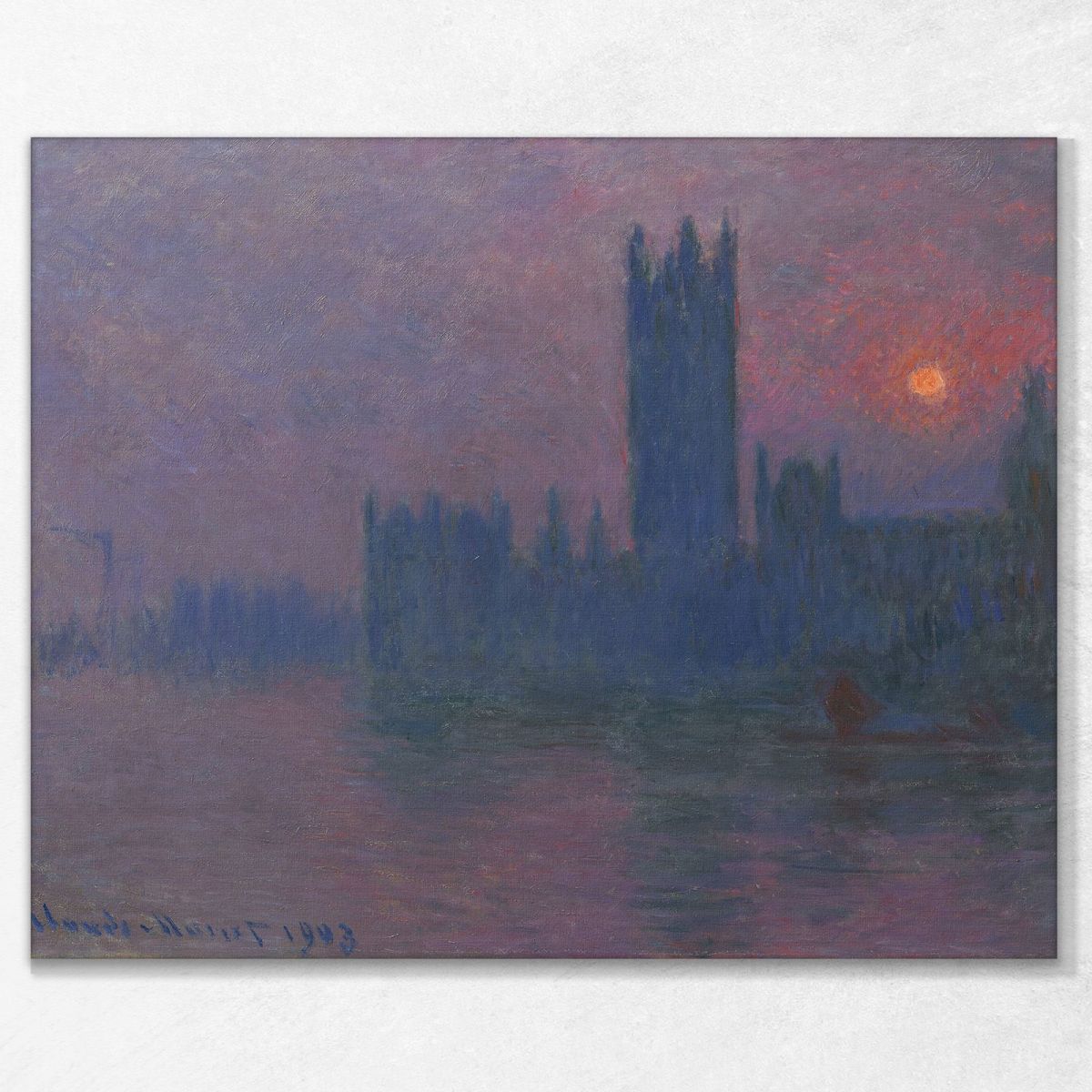 Houses Of Parliament, Sunset Monet Claude canvas print mnt160