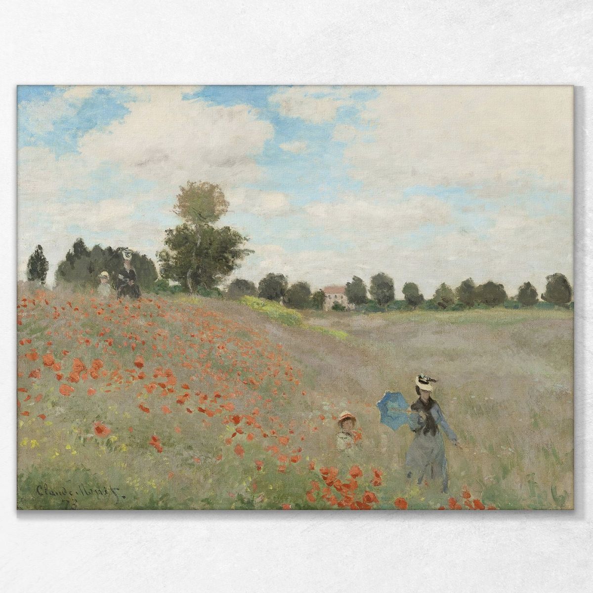 Poppy Field Monet Claude canvas print mnt163