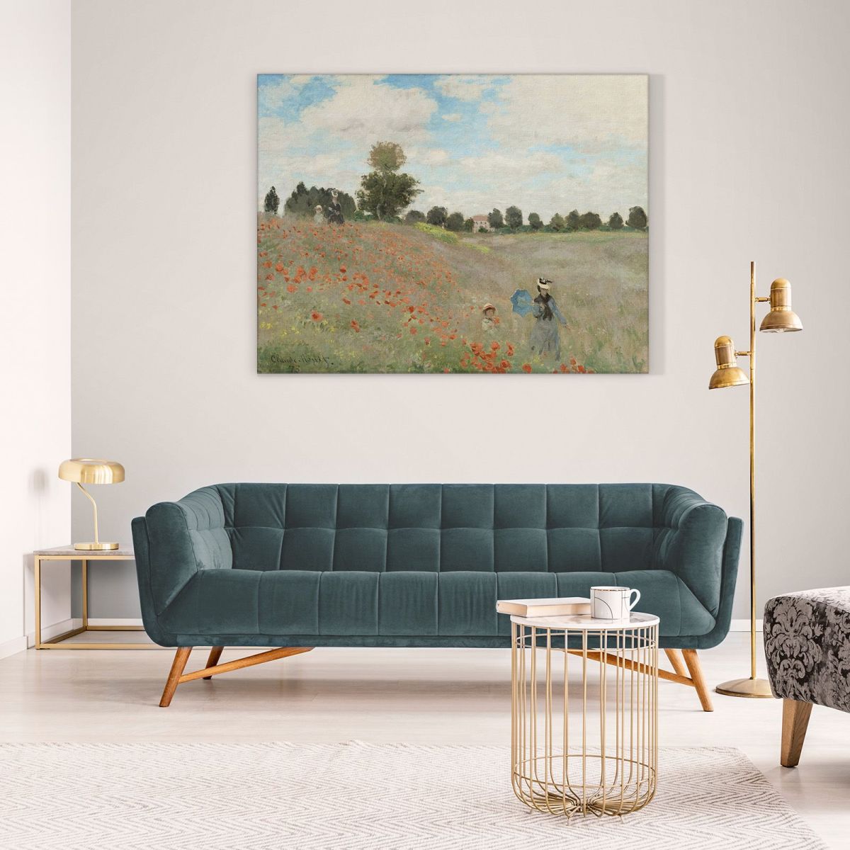 Poppy Field Monet Claude canvas print mnt163