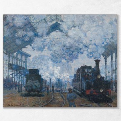 The Gare Saint-Lazare Arrival Of A Train Monet Claude canvas print mnt174