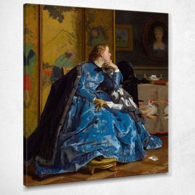 A Duchess The Blue Dress Alfred Stevens stal2 canvas print 