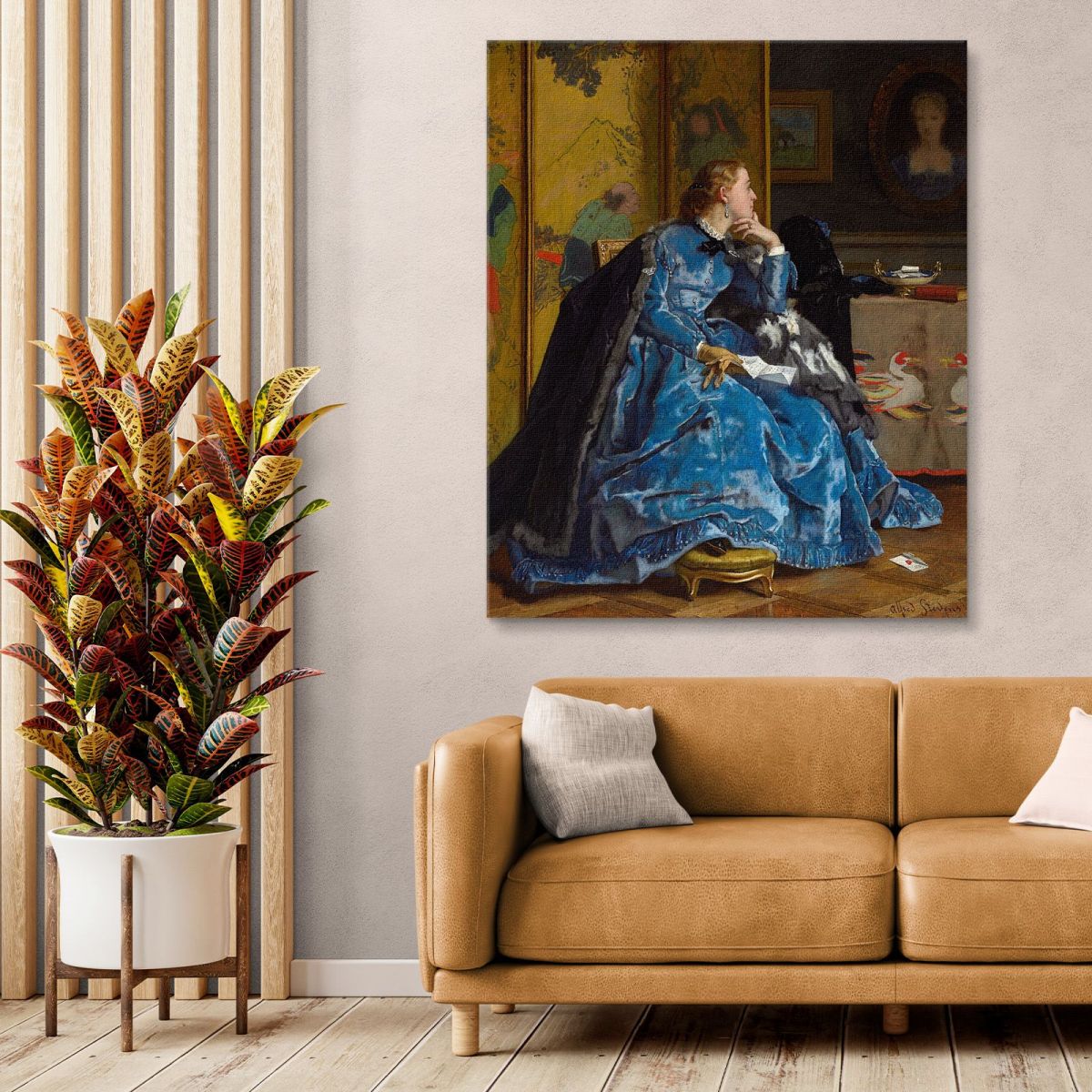 A Duchess The Blue Dress Alfred Stevens stal2 canvas print 