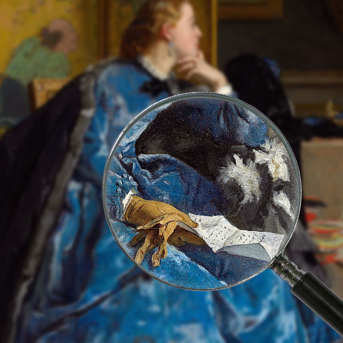 A Duchess The Blue Dress Alfred Stevens stal2 canvas print