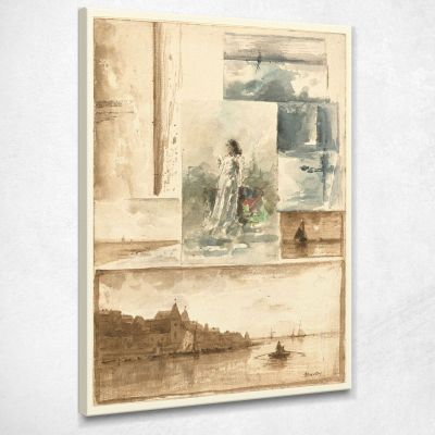 A Trompe L'Oeil Collage Alfred Stevens stal6 canvas print 