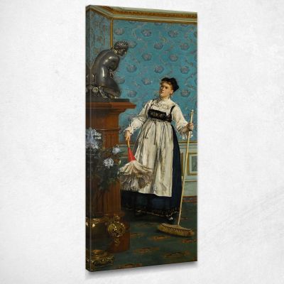 An Aspiring Connoisseur Alfred Stevens stal9 canvas print 