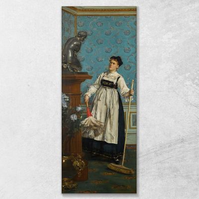 An Aspiring Connoisseur Alfred Stevens stal9 canvas print 