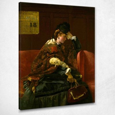 At The Railway Station Alfred Stevens stal11 canvas print 