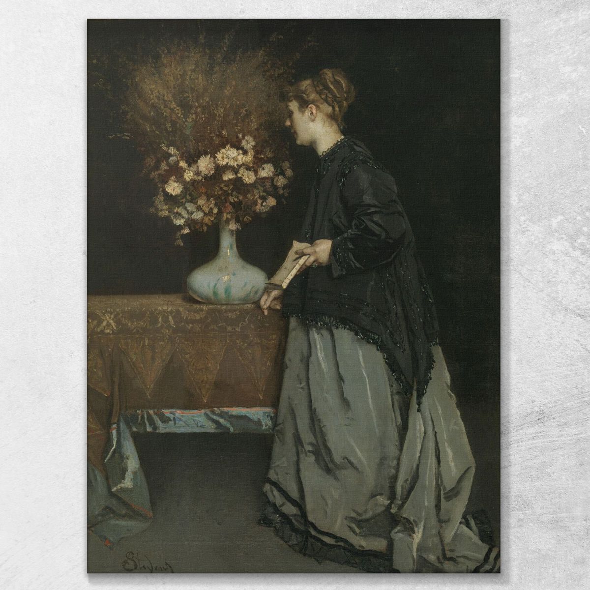 Autumn Flowers Alfred Stevens stal12 canvas print 