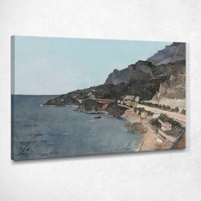 Cap D'Ail View Taken From Palace Of The Prince Of Monaco Alfred Stevens stal14 canvas print 