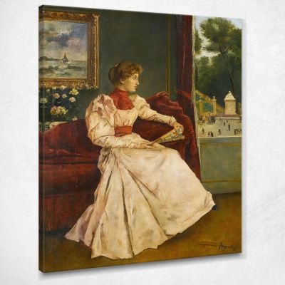 At Home Alfred Stevens stal15 canvas print 