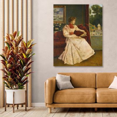 At Home Alfred Stevens stal15 canvas print 