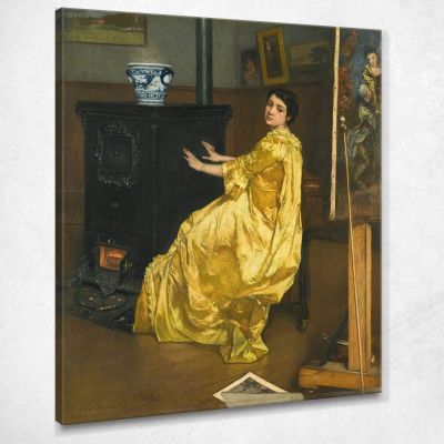 In The Workshop The Model'S Rest Alfred Stevens stal18 canvas print 