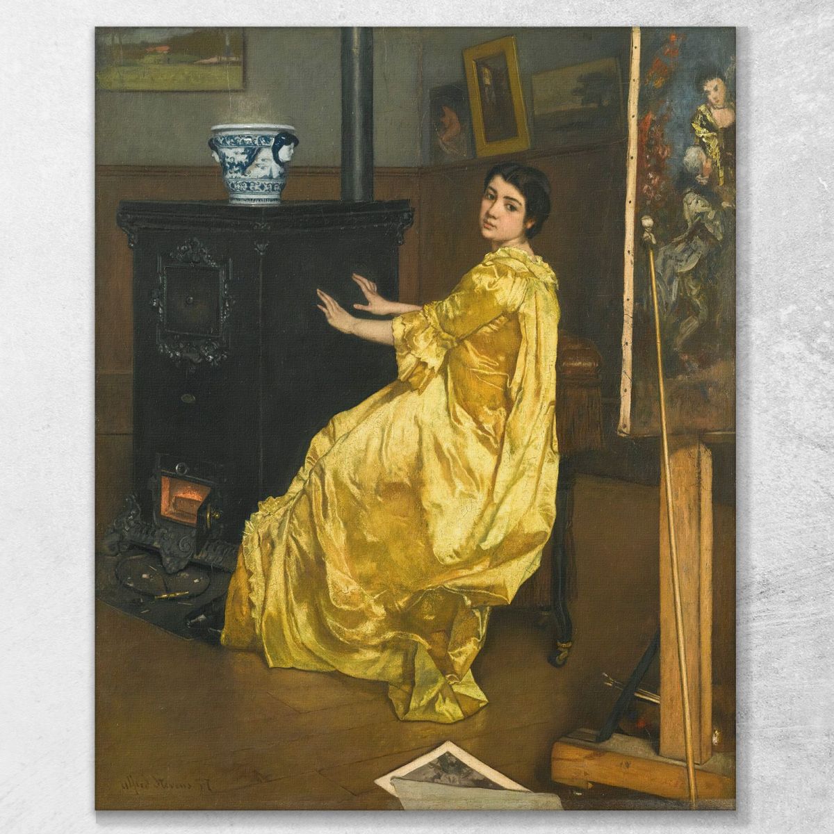 In The Workshop The Model'S Rest Alfred Stevens stal18 canvas print 