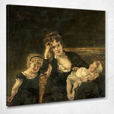 The Widow Alfred Stevens stal19 canvas print 