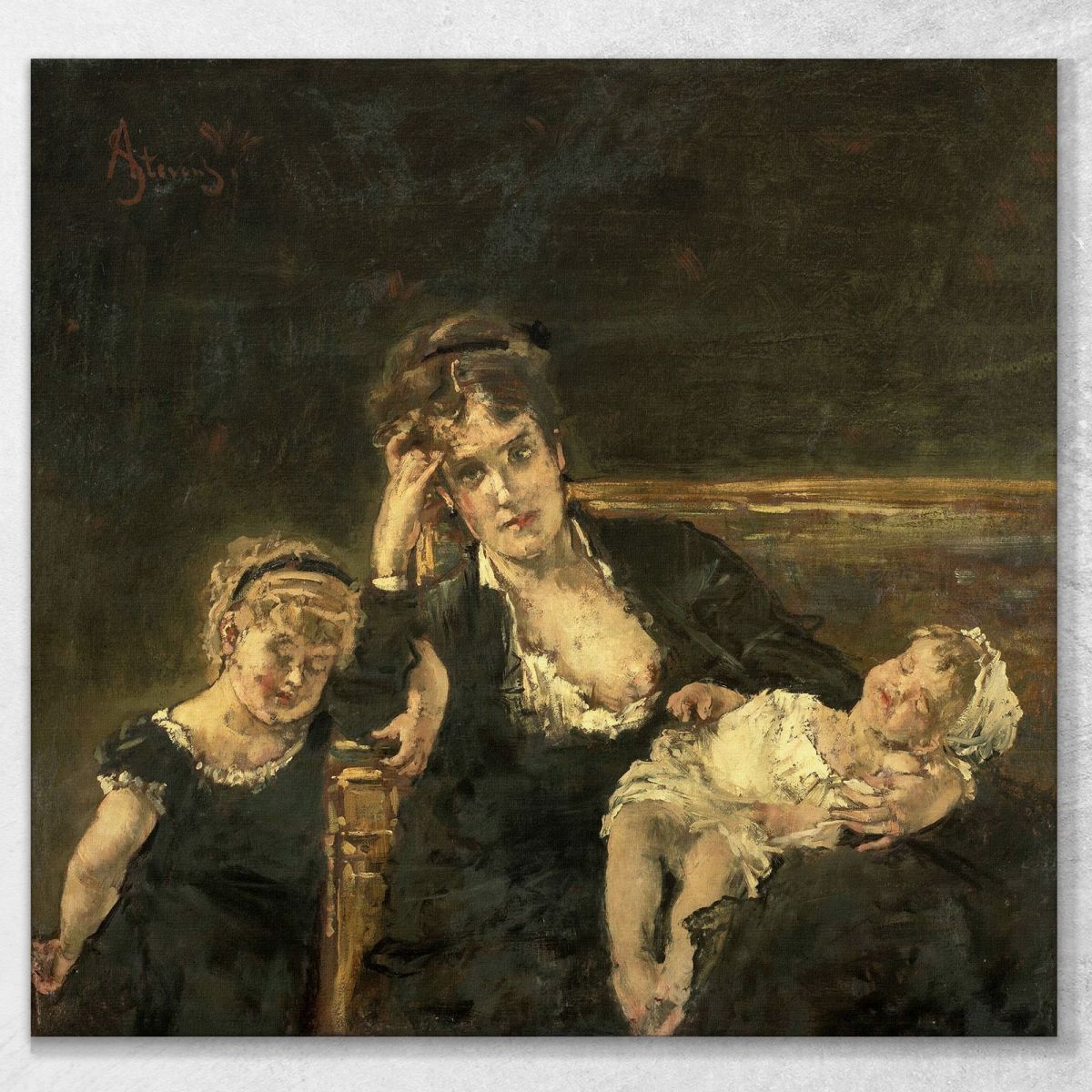 The Widow Alfred Stevens stal19 canvas print 