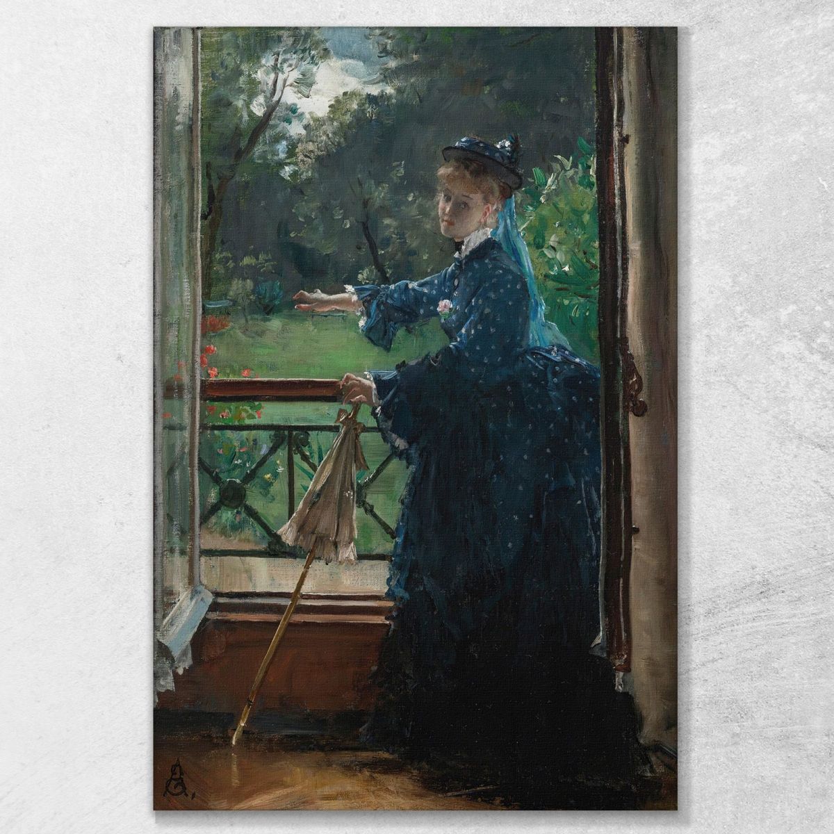 Woman On Balcony Alfred Stevens stal27 canvas print 