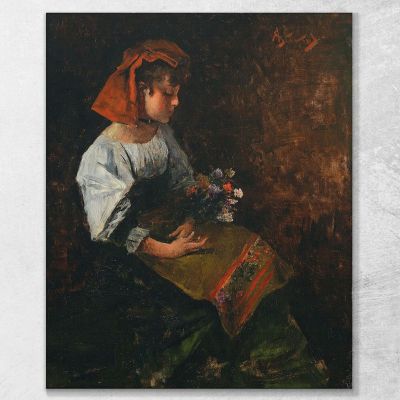 Young Italian Girl Alfred Stevens stal37 canvas print 