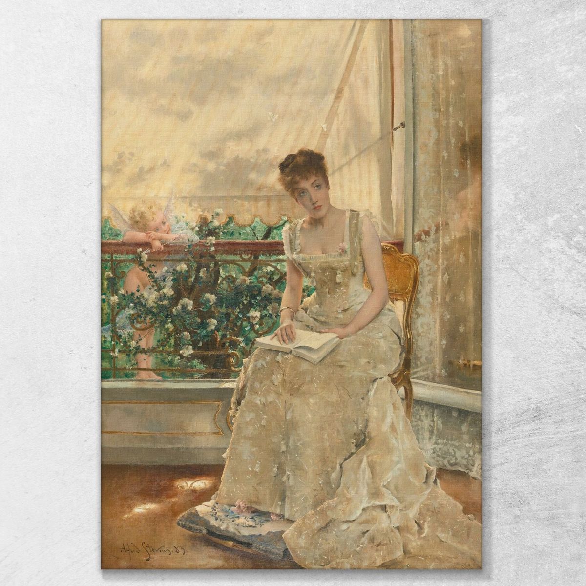 Woman And Love The Love That Comes Alfred Stevens stal41 canvas print 