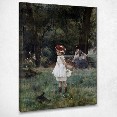 The Duck Girl Alfred Stevens stal42 canvas print 