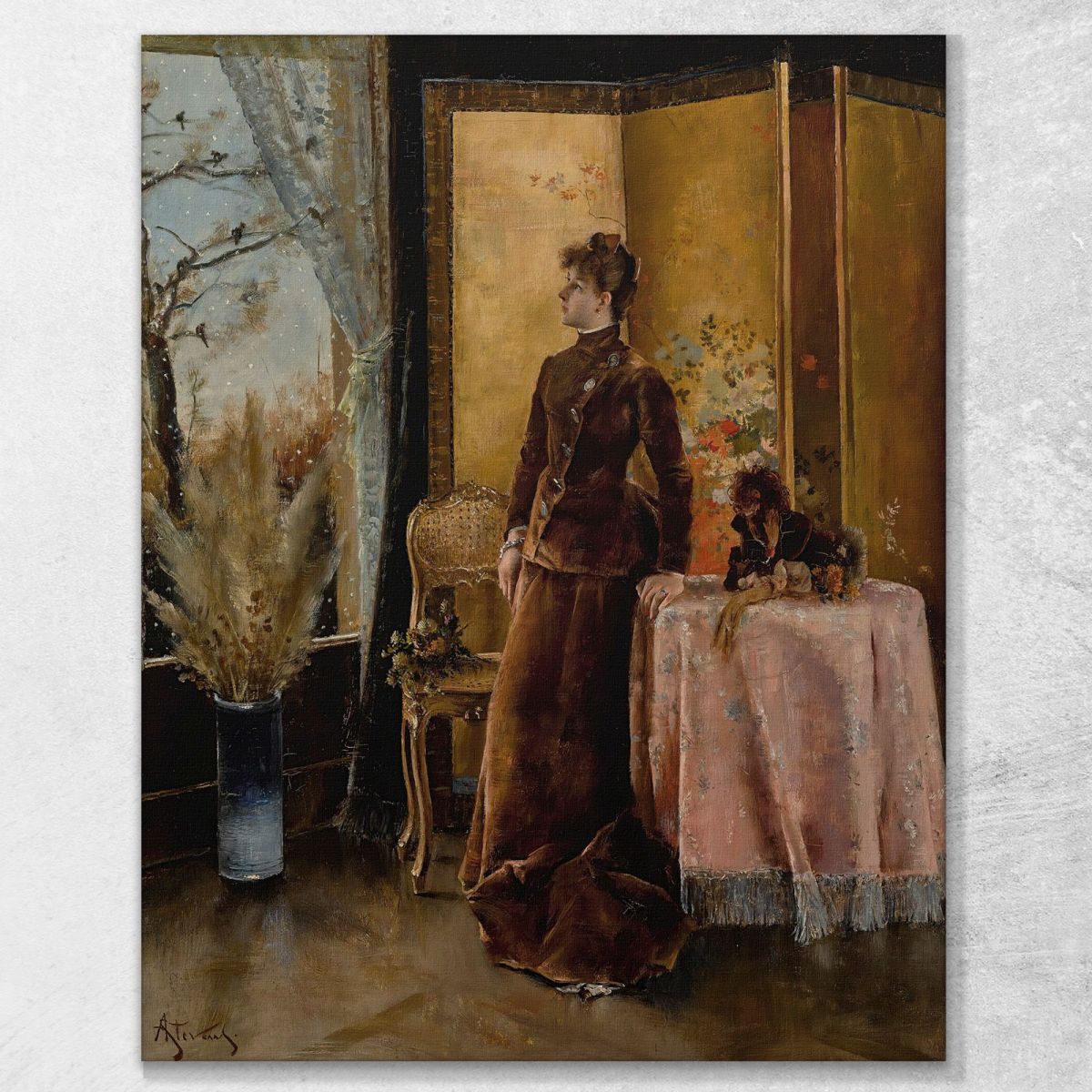 The Snow Alfred Stevens stal43 canvas print 