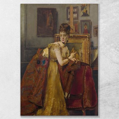 The Prom Toilet Alfred Stevens stal45 canvas print 