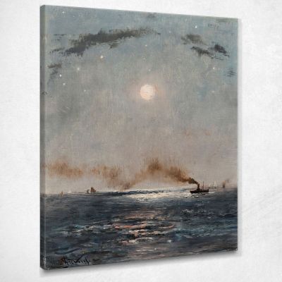 Night Navy Alfred Stevens stal59 canvas print 